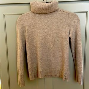 Inhabit Rib Trim Cashmere Turtleneck Sweater